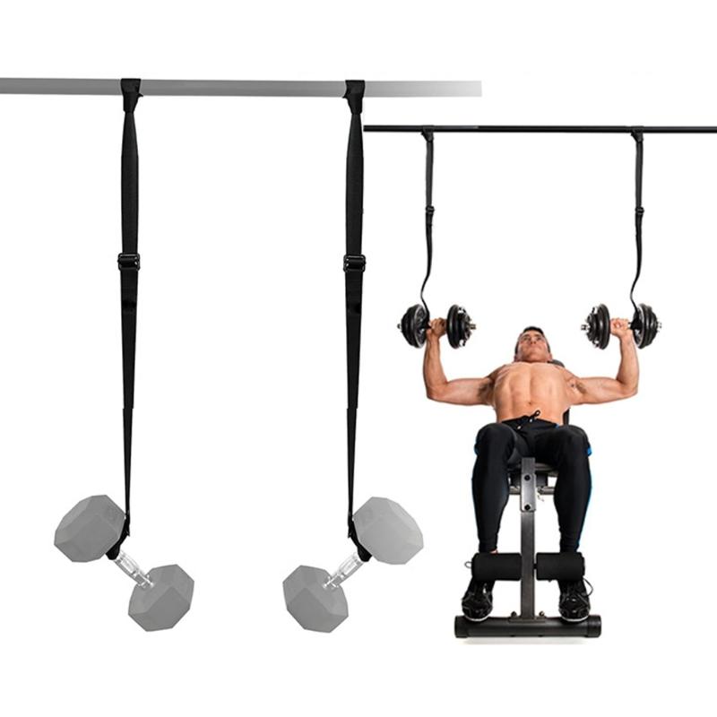 2 Stück Verstellbares Hantel-Spotter-Band Strapazierfähiges Gewichtheber-Sicherheitsband Für die Heimfitness-Umgebung Schnelle Installation
