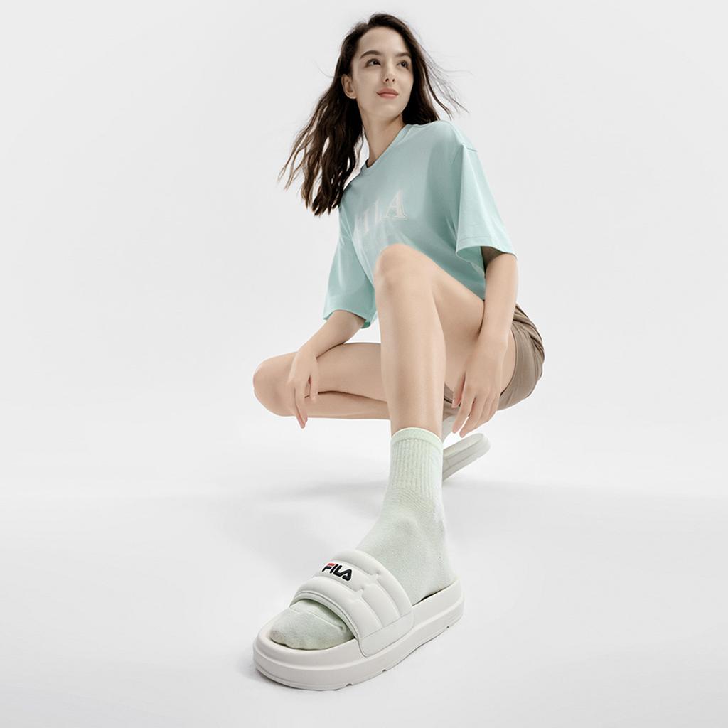 FILA Drifter Fashion Versatile Casual Slip-On Sandals Women Footwear White F12W422502FSW