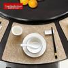 Chinese Style Leather Fan-shaped Placemat
