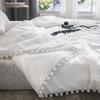 Summer Solid Color Bubble Gauze Washed Summer Quilt Home Single/Double Stylish Simple Skin-Friendly Cooling Air-Condition Thin Comforter