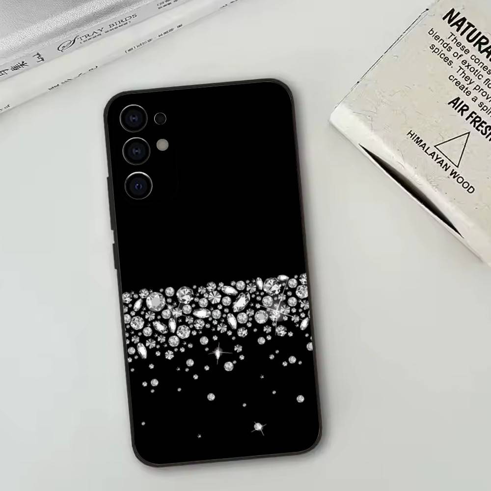 Luxury Bling Glitter Flash   Phone Case For Samsung S25,S24,S21,S22,S23,S30,Ultra,S20,Plus,Fe,Soft Silicone Black Cover
