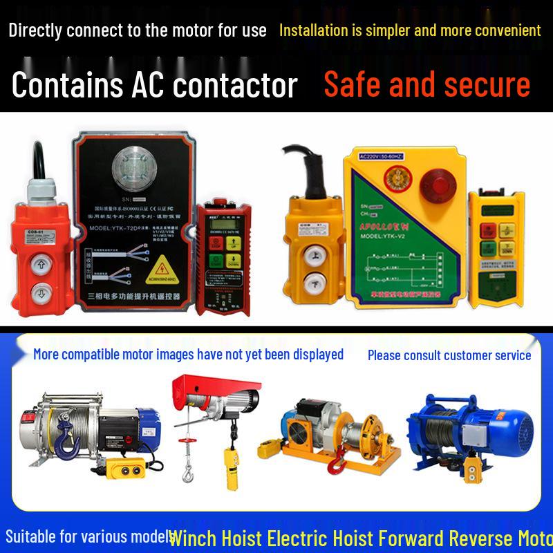 220V/380V Wireless Remote Electric Hoist Motor for Small Overhead Crane/Winch