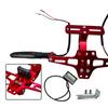 Easy To Install Motorcycle Adjustable Plate Holder Bracket with Integrated Lighting Turn Indicators and License Light