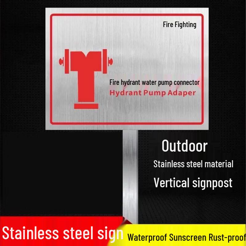 Stainless Steel Outdoor Fire Safety Indicator Sign Standard