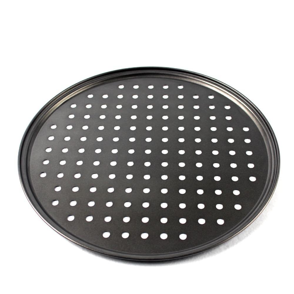 13 Inch Perforated Pizza Pan Firm Bottom Pizza Baking Pan Non Stick Baking Pan  Commercial Kitchen