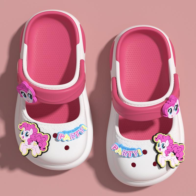 

Mary Jane My Little Pony Summer Sandals Cartoon Princess Parent-Child Shoes for Older Girls Indoor Children s Non-Slip Shoes 17CM белый
