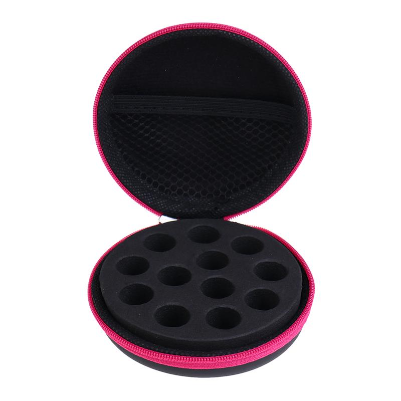 12 Bottles Round Essential Oil Storage Bag Essential Oil Organizer Case 1ml 2ml