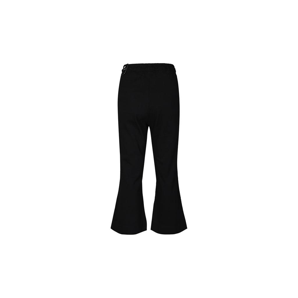 Nike Solid Color Lace-Up Knitted Casual Sports Pants Women bottoms Black CJ3743-010