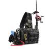 Men's Tactical Multi-Functional Fishing Waist Bag - Large Capacity, Waterproof, Single Rod Storage, Cross-Body Outdoor Backpack