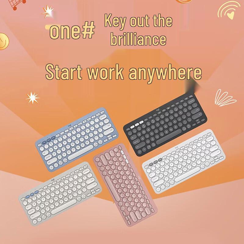 Logitech K390 Ultra-dünne Tragbare Kabellose Bluetooth-Tastatur