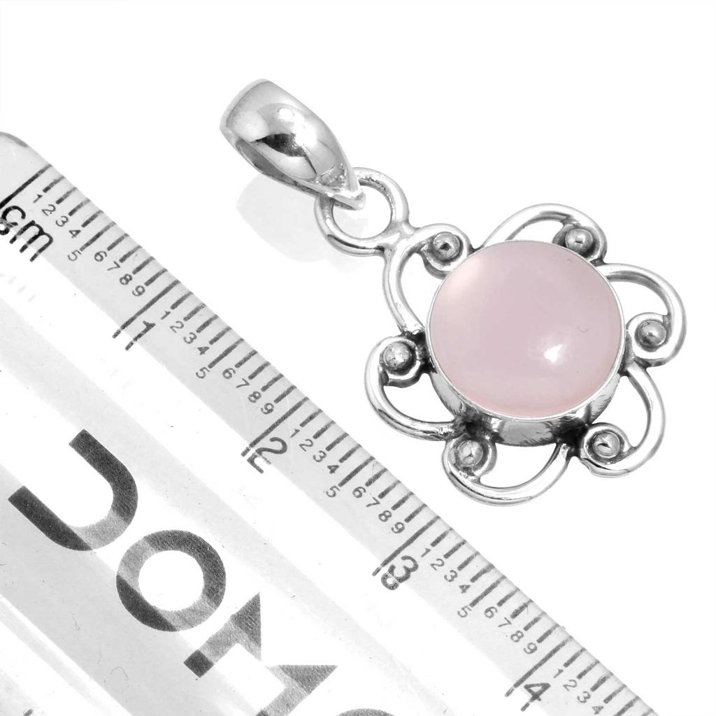 925 Sterling Silver Pendant Women Gemstone Handmade Jewelry Anniversary Gift Malachite Moonstone Rose Quartz Red Stone Smoky Topaz Tiger Eye Solitaire