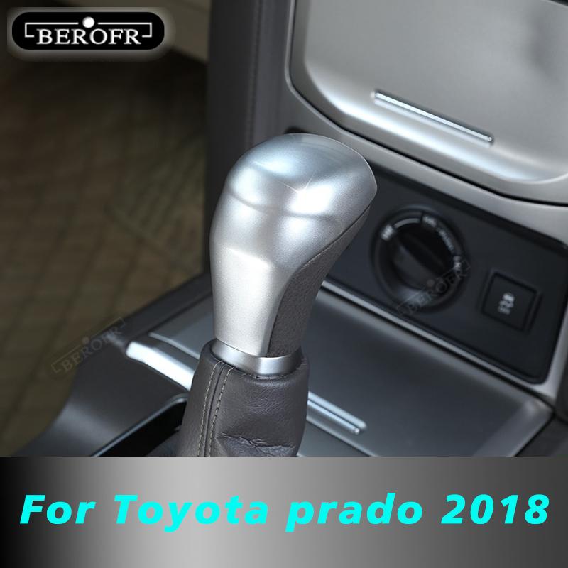 For Toyota prado 2018 ABS Gear Shifter Gear Protector Head Cover Car Gear Head Shift Knob Handle Cover Trim Sticker