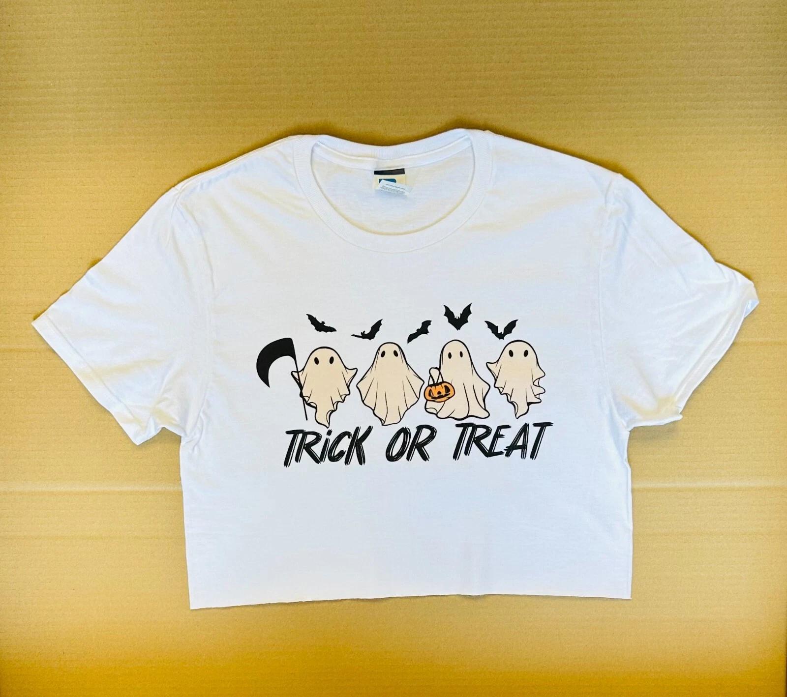 Trick or treat Halloween Cropped top shirt 4XL