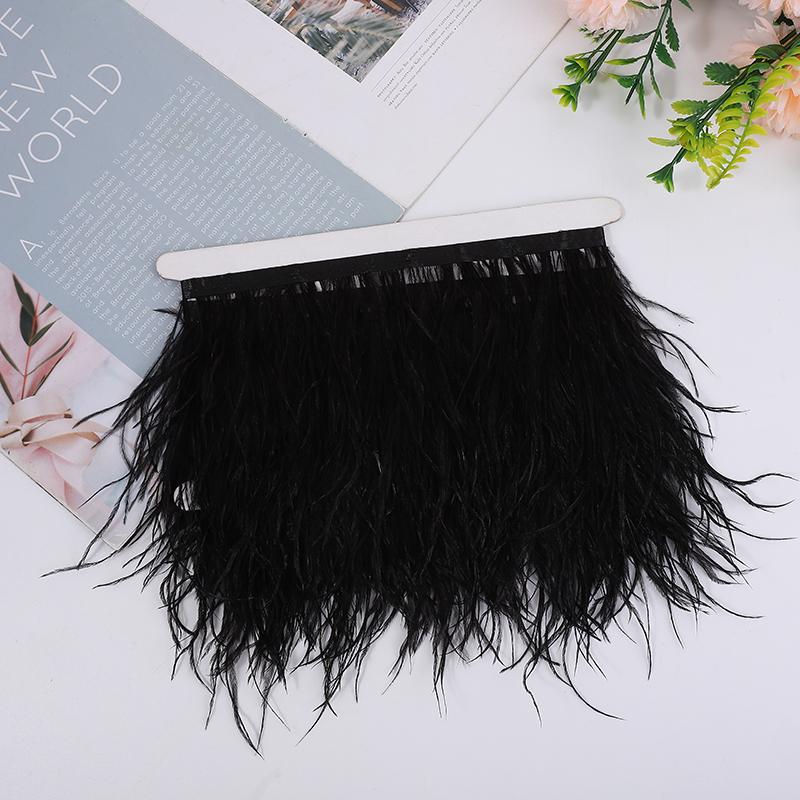 Natural Ostrich Feather Ribbon 1/5/10M, 10-15Cm Multicolor For Diy Crafts, Carnival Decor, Stage Show, Ready Stock, Factory Dire