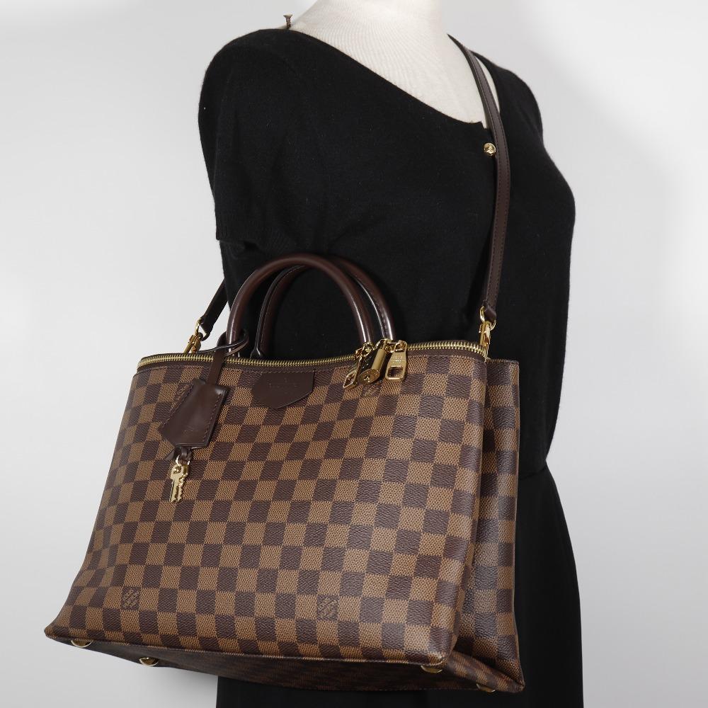 Louis Vuitton Brompton Handbag N41582 2WAYShoulder Brown Damier Canvas Women Used