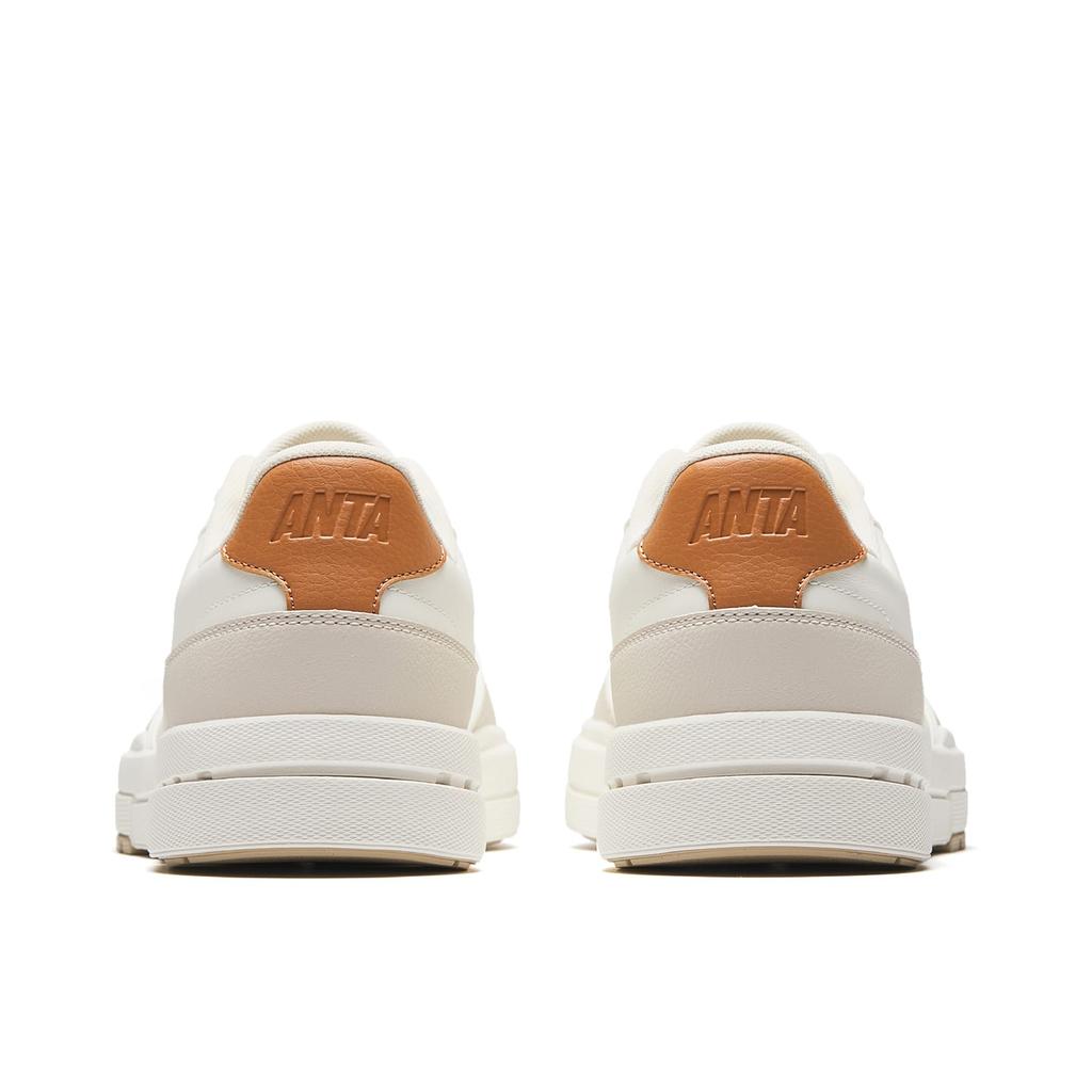 Anta Breath Abrasion Resistant Lightweight Low top Skateboard Shoes Men's White Gray Umber 112628026-5