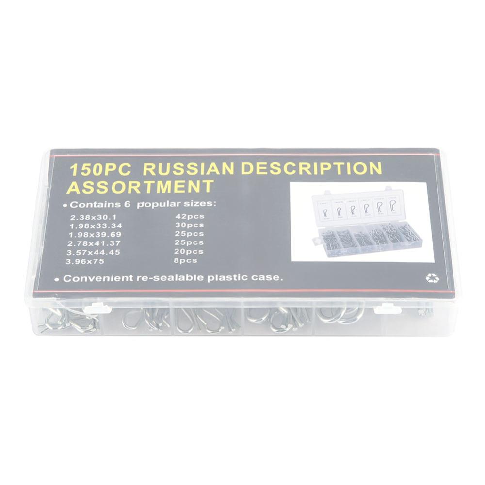 150PCS Retaining Cotter Pin Assortment Kit High Strength Hairpin Cotter Pin Dolly Pins