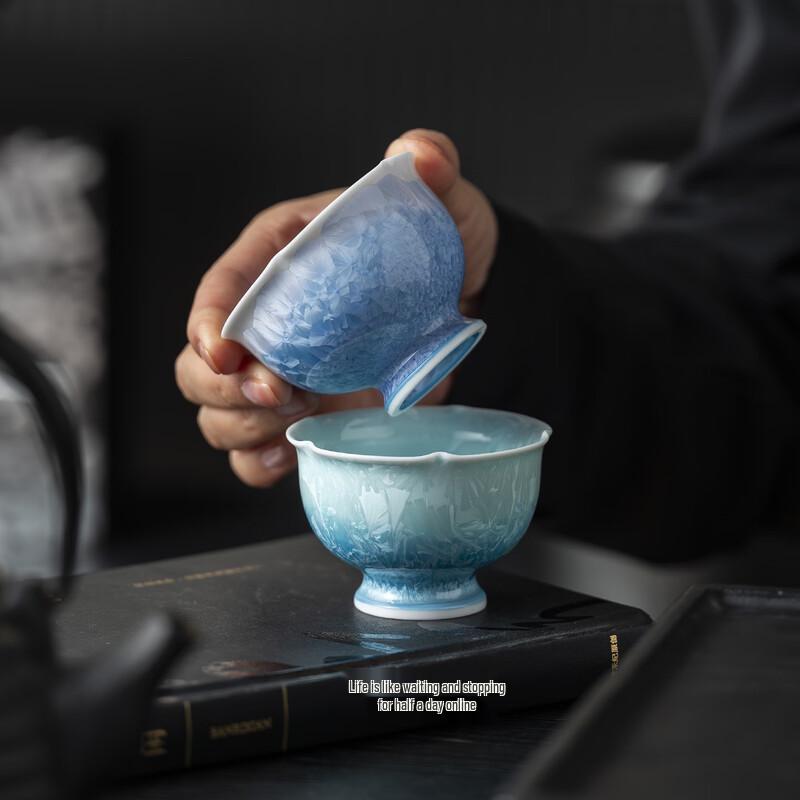 De'ou Starlight Ceramic Kiln-Glazed Master Teacup