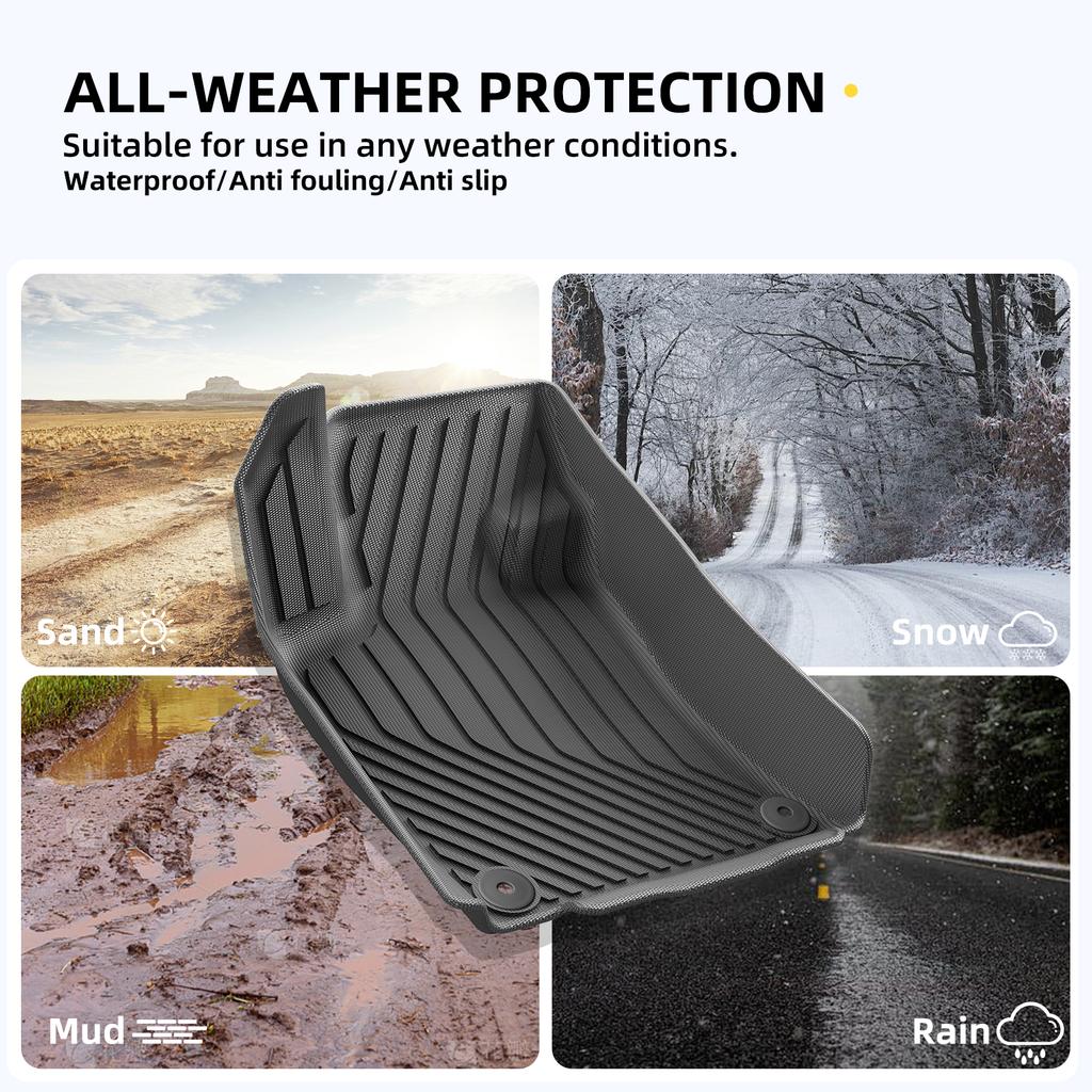 TPE 3D Car Floor Mats Cargo Liner Trunk Pad for ZEEKR 001 Foot Mats Set All Weather Waterproof Left Rudder