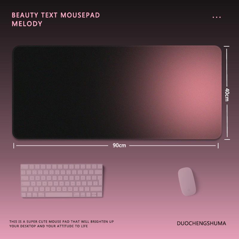 High-End Gradient Black and Pink Minimalist Extra-Large Morandi E-Sports Desk Mat