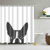 Fabric Shower Curtain Cute Cartoon Hippo Animals Dogs Cats Deer Bath Curtain Waterproof Polyester Bathroom Curtain With Hooks