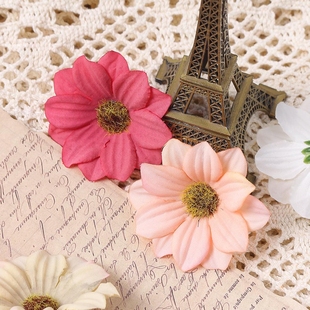 10/20 Stück Künstliche Doppelschichtige Sonnenseide Simulationsblumen Wohnzimmer Küchendekoration Zimmer Hochzeitsdeko DIY-Zubehör