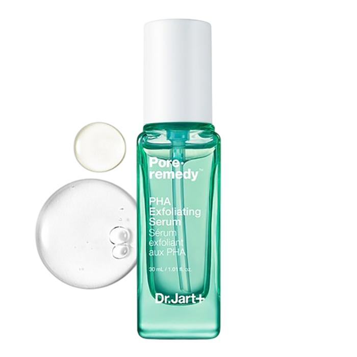 Dr.Jart+ Pore Remedy Porenpflege-Set – Exfolierendes Serum, Glättender Primer, Erneuernder Schaumreiniger, Koreanisch