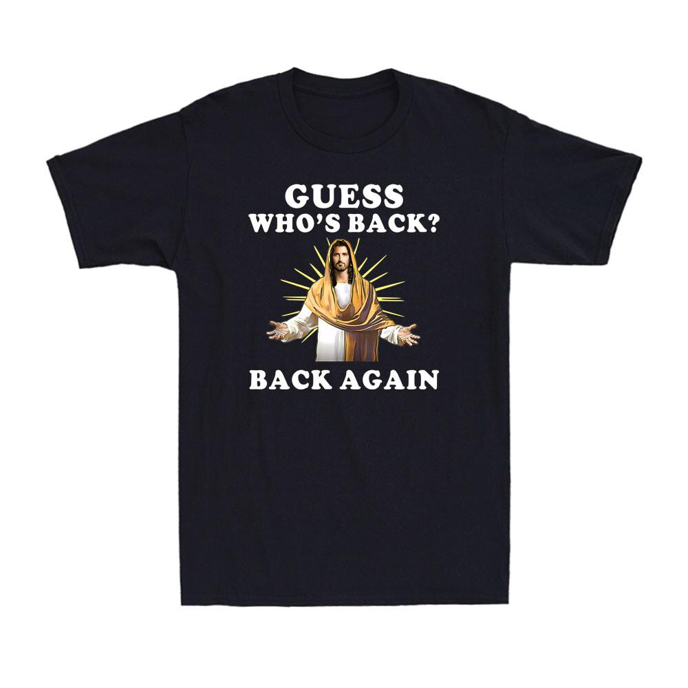 Guess Who s Back? Back Again Happy Easter Jesus Christian Vintage Men s T-Shirt S разноцветный