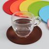 Modern Minimalist Solid Color Silicone Coaster Anti Slip & Anti Scalding Home Use Insulated Coaster with Circular Design