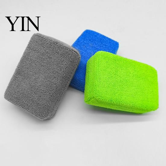 Non Scratch Glass Tile Cleaner Microfiber Car Wash Sponge, High Density Soft Cleaning Pad, Household Heavy Duty Dirt Removal Sponge Washable Reusable