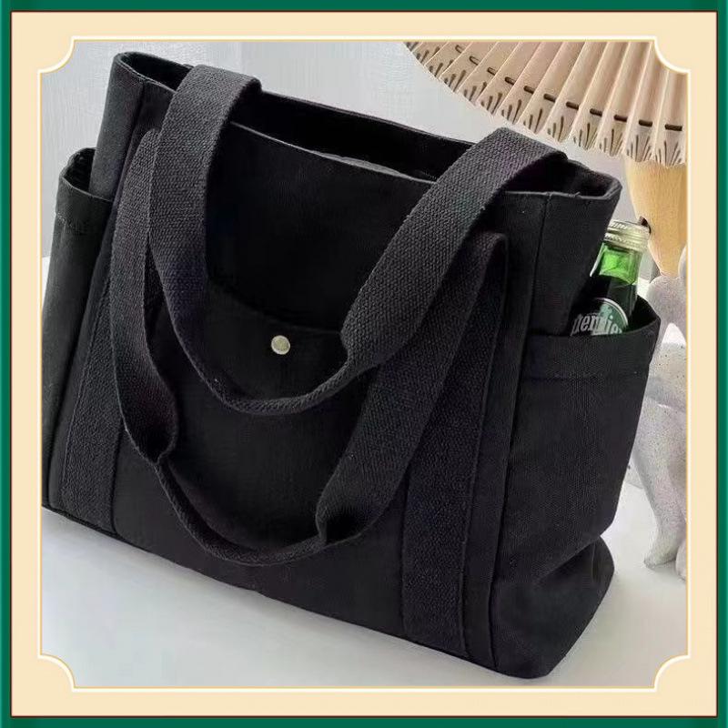 Damen Große Canvas Tragetasche für Sommerausflüge, Kurztrips, Freizeitarbeit und Shopping