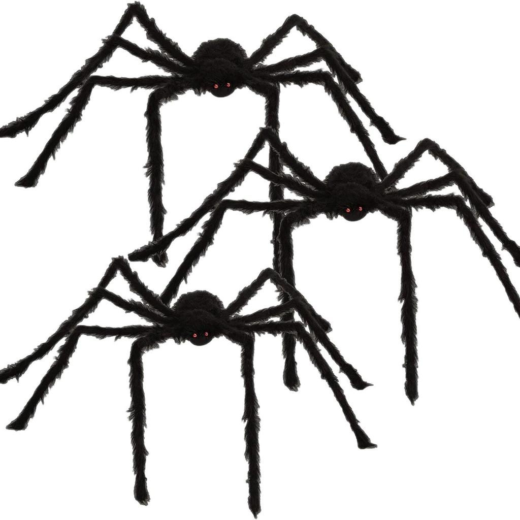 New Halloween Luminous Big Spider Simulation Props Ornaments Decorative Toys Outdoor Garden Layout Scene Supplies