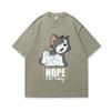 Trendy Brand Printed Short-Sleeved T-Shirt For Men And Women Loose Summer Casual Couple Oversize High Street Half-Sleeved T-Shirt