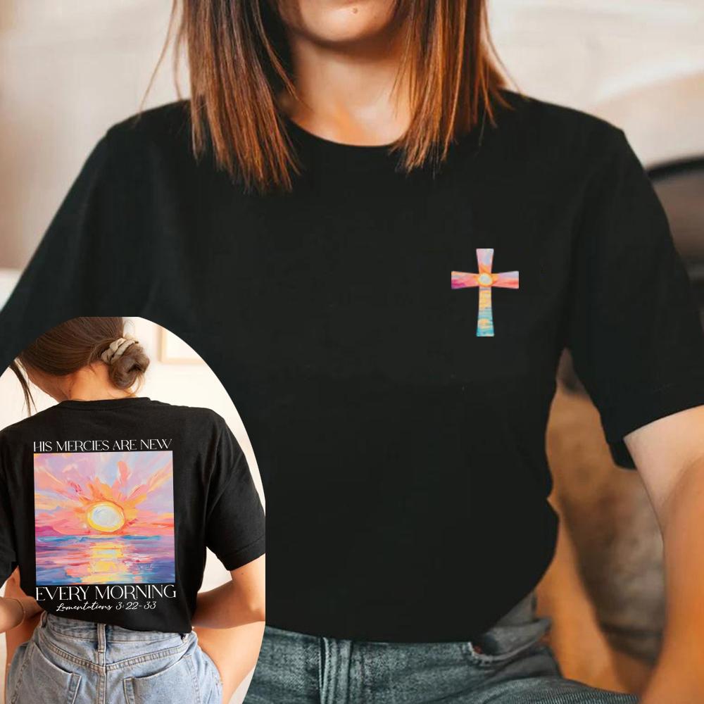 Religious T-shirt Christian Shirt Inspirational Tee Men Women Short Sleeve T-shirts Bible Verse Tops Unisex Graphic T Shirts