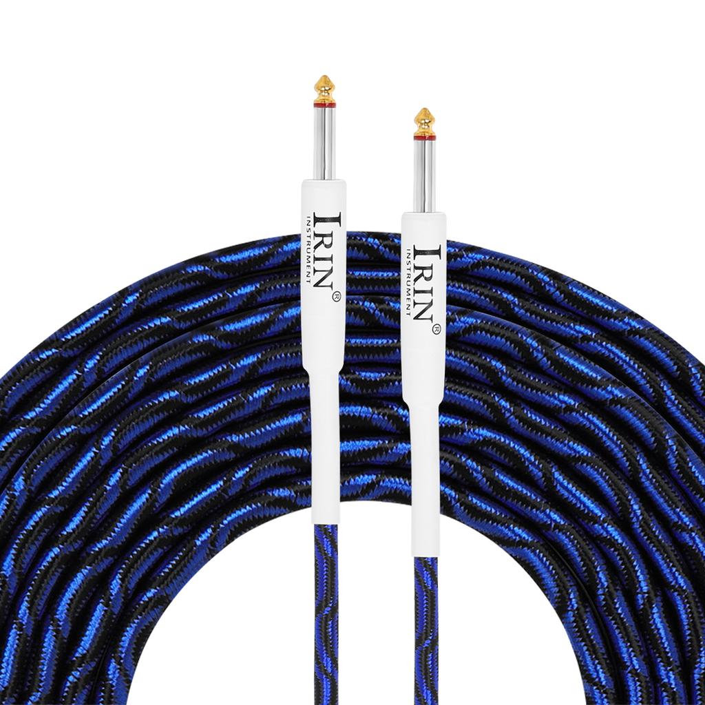 IRIN 10M Electric Guitar Audio Cable 6.35mm Noise-reduction Audio Dual Straight Jack Cable for Electric Guitar/Bass Parts