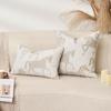 Lumbar Pillow Covers 12x20 inches, Double Sided Horse Pattern Chenille Jacquard Embroidered Decorative Throw Pillows Cover, Luxury Couch Cushion