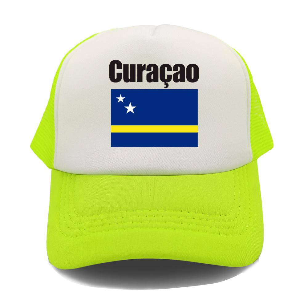 Curaao Flag Trucker Hat Summer Unisex Cool Hat Country Fans Baseball Caps New Outdoor Mesh Net Dad Gift Snapback Caps
