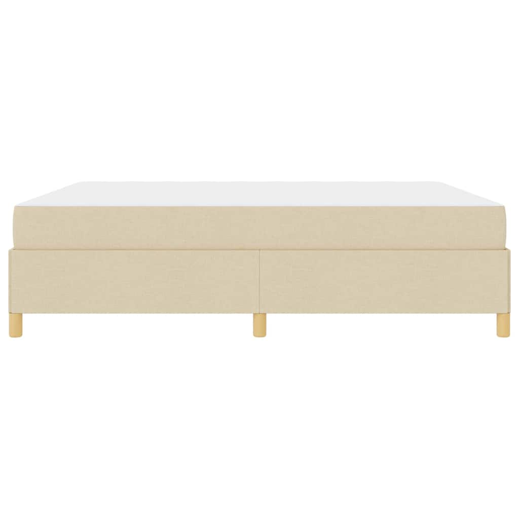 Bed Frame with Mattress Cream 180 x 200 cm Fabric