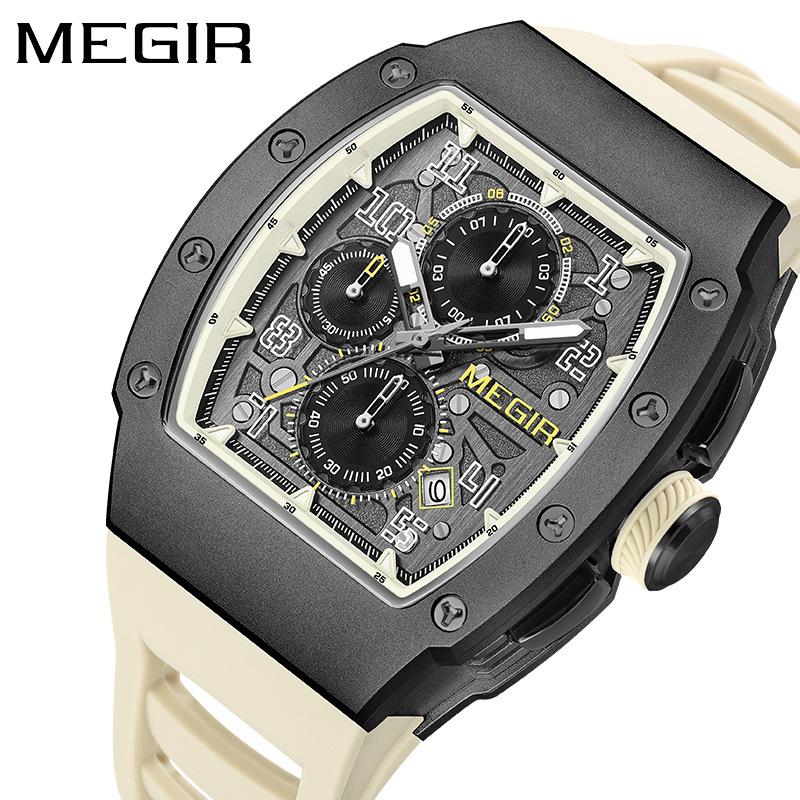 Men'S Multifunctional Luminous Sports Wine Barrel Waterproof 316 Stainless Steel Case 8411