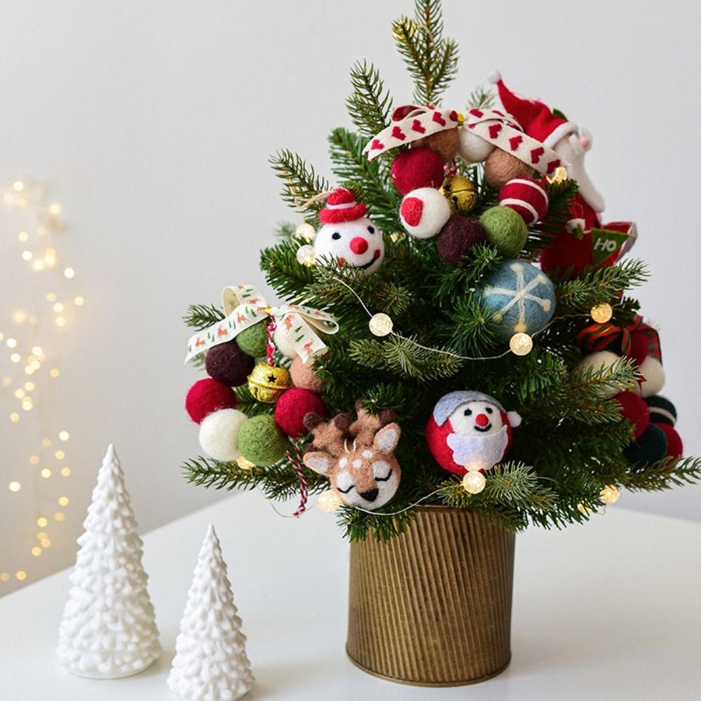 Creative Mini Wreath Pendant Small Bell Xmas Ornament Christmas Tree Ornament  Christmas Decoration