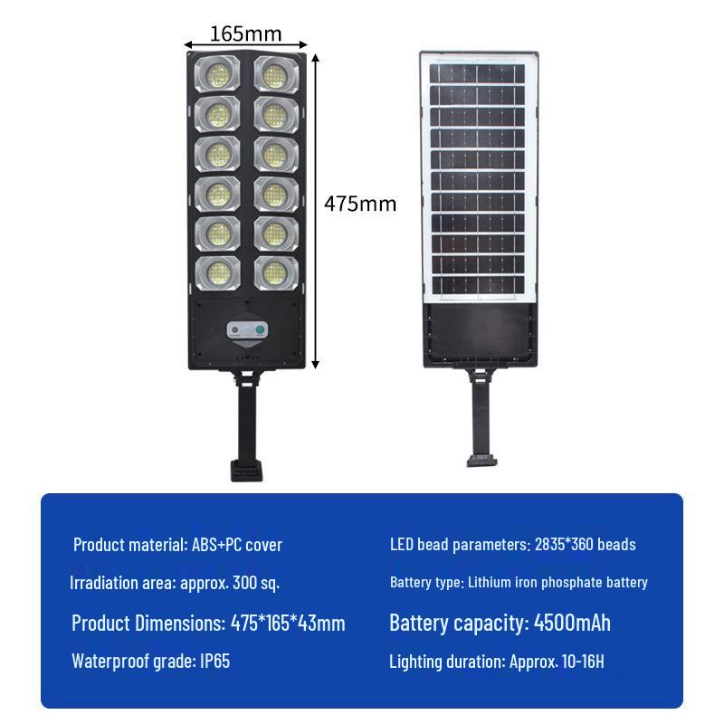 Remote-Control Solar Street & Garden Light with Motion Sensor