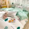Cartoon Dormitory Three-piece Set Single Bedding Quilt Cover Double Bed Sheet Four-piece Set