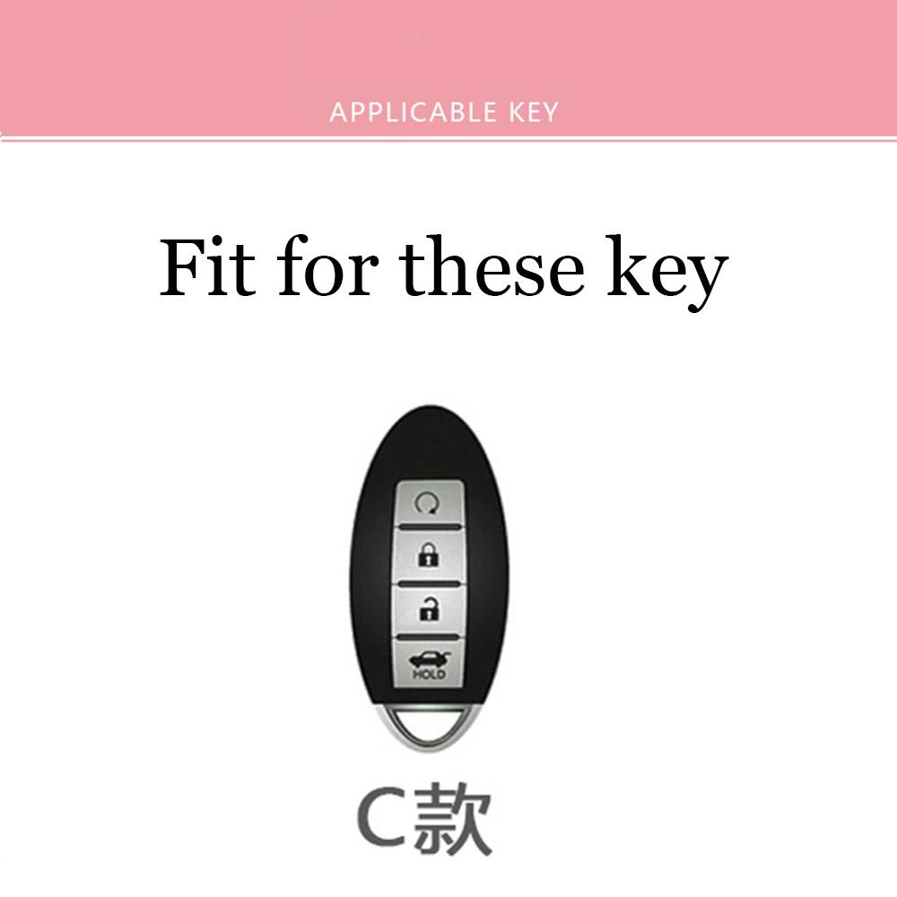 For Infiniti Nissan Altima Maxima Murano Rogue Sentra 370Z Fashion Tpu Car 4Button Key Case Cover Keychain Protector Accessories