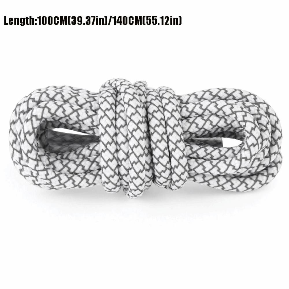1Pair 4mm Round Running Shoe Ropes Reflective Shoelaces-Sneaker Shoestrings Night Running Fluorescent Shoe Rope Shoe Accessories
