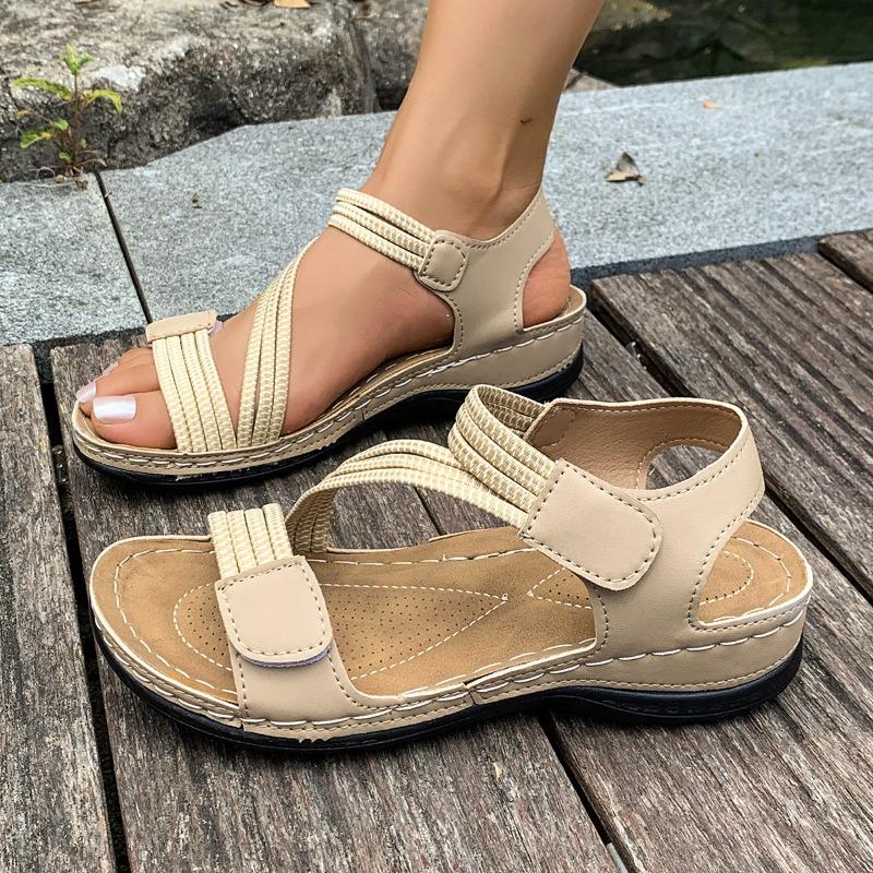Summer Women's Plus Size Velcro Wedge Sandals New Sporty Beach Shoes