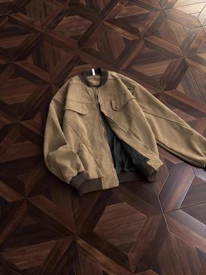 2025 Unisex Autumn/Winter American Retro Harrington Jacket - Washed-Out Trendy Loose Fit for Casual Spring/Autumn Wear