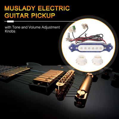 Elektrische Gitarre Tonabnehmer Einbaufertiges Gitarren-Tonabnehmer-Set mit 6,35mm Klinke Lautstärke- und Tonregler-Knöpfen