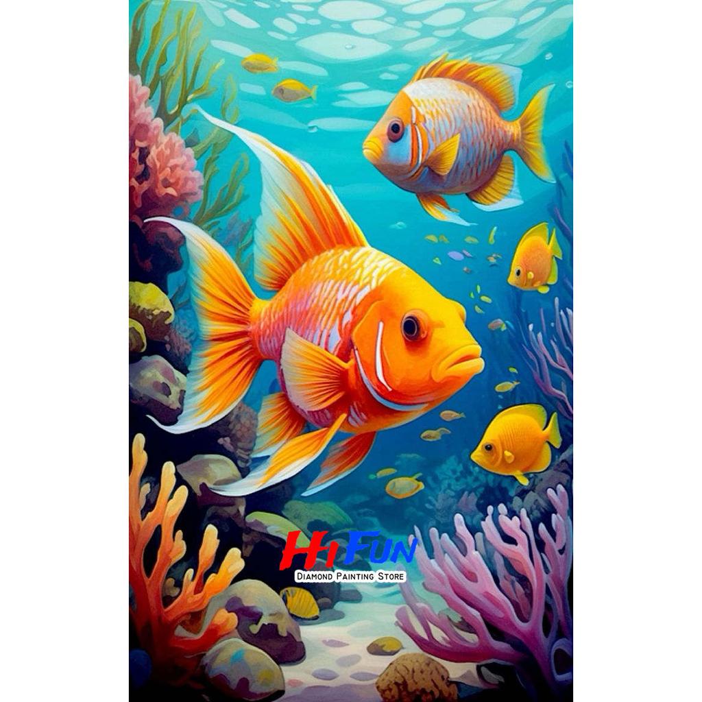 New Fish Under The Sea Landscape Diamond Painting Embroidery Cross Stitch Mosaic Tropical Fish DIY Full Drill Diamond Art
