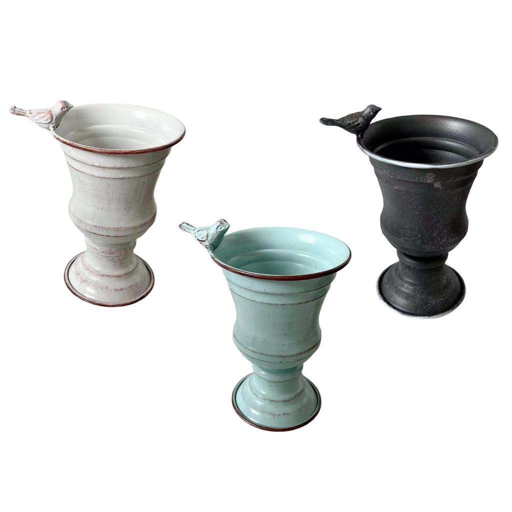 Flower Pot Plant Pot Decors Indoor Plants Outdoor Statue Sculpture with Drainage Hole Planter for Office Table Centerpiece