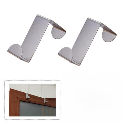 Z-Haken aus Edelstahl hinter der Tür, Küchenschranktür am Schlafsaalschrank, kein Stanzen der Türrückseite, Kleiderhaken zum Aufhängen mit doppeltem Verwendungszweck